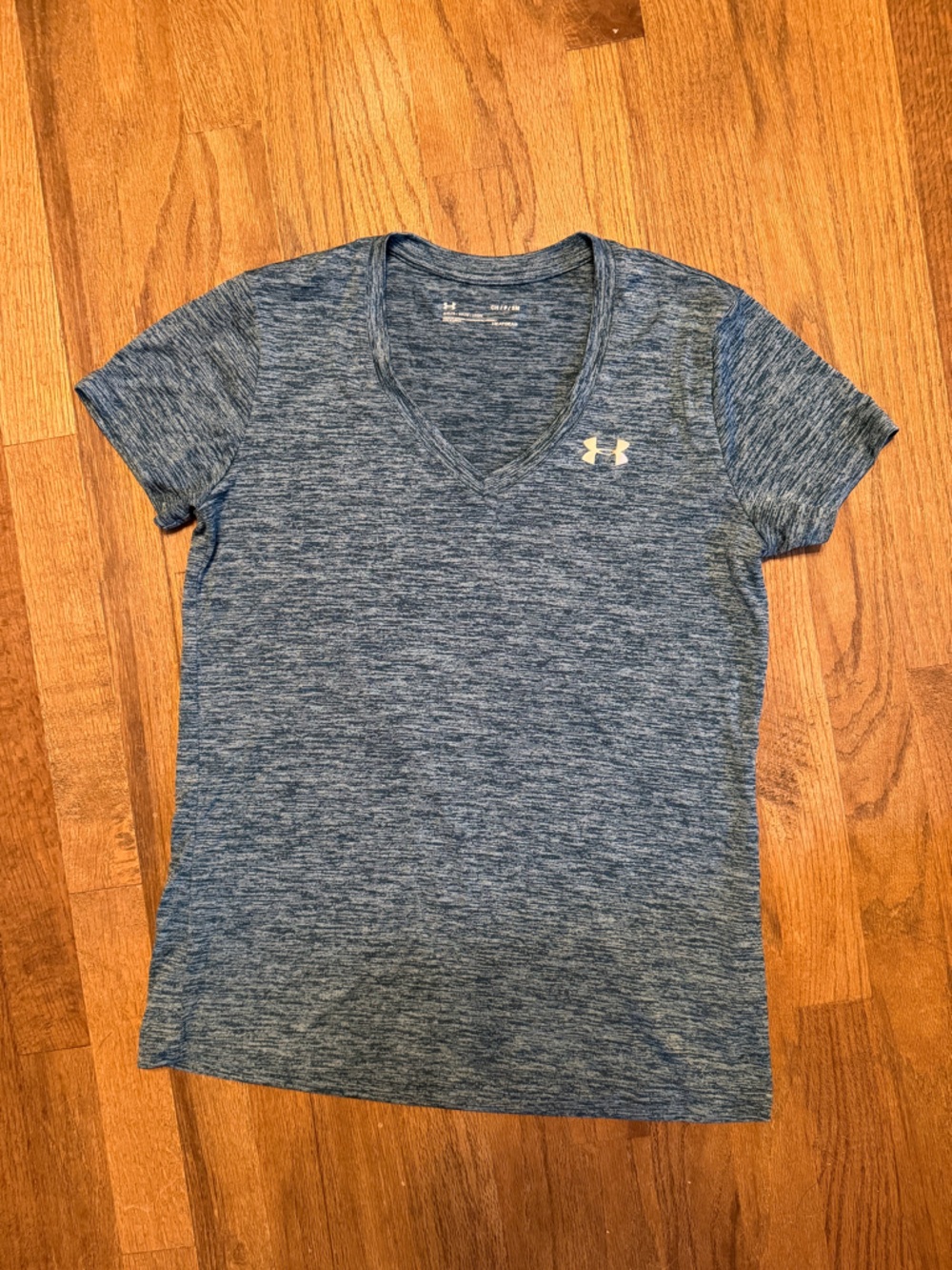 Under Armour Heathered Blue V-Neck Performance Tee